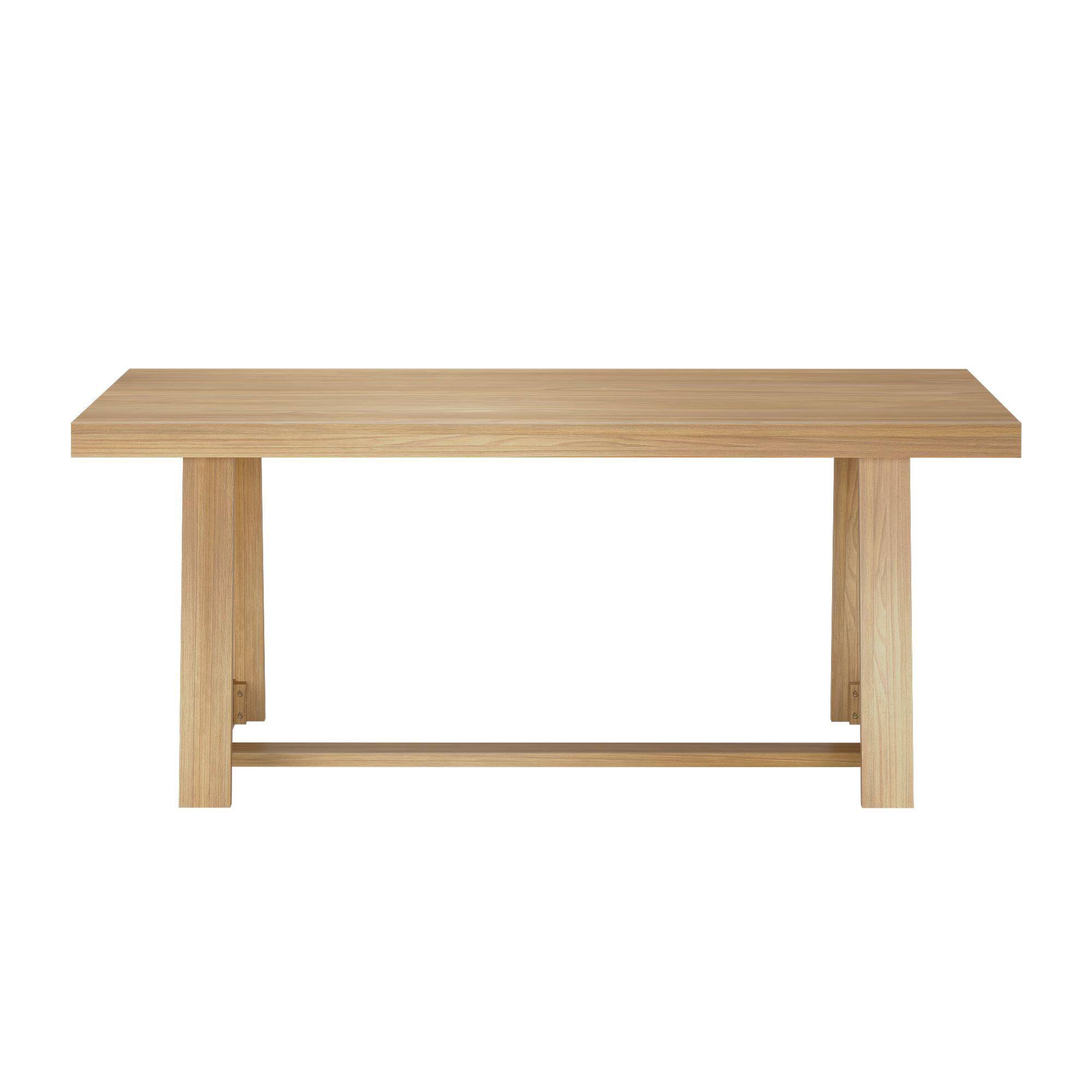 Alt View 5. Plank+Beam - Classic Rectangular Dining Room Table (72in / 1830mm), Blonde Wirebrush - Blonde Wirebrush.