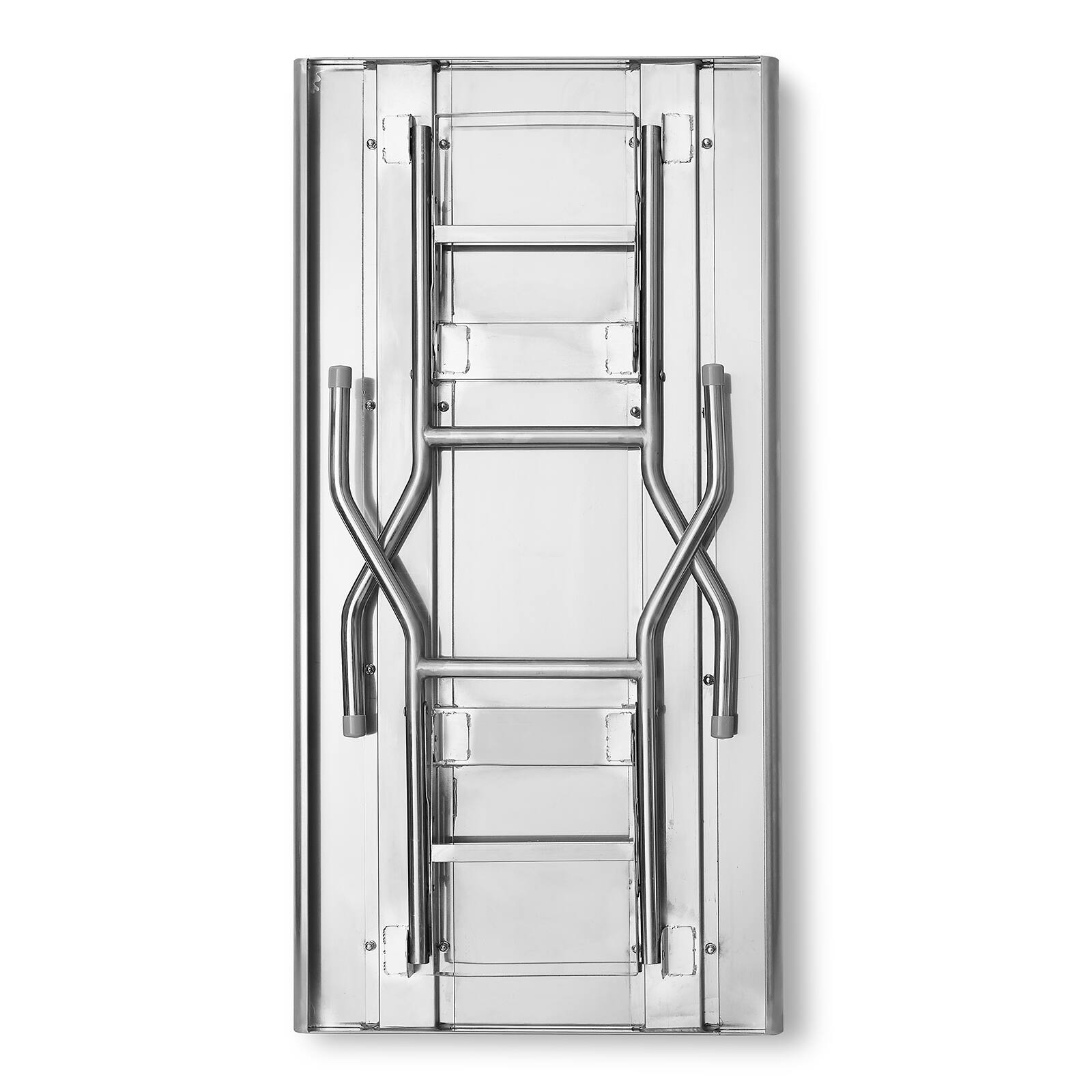 Alt View 3. GRIDMANN - NSF Stainless Steel Folding Tables - Silver.