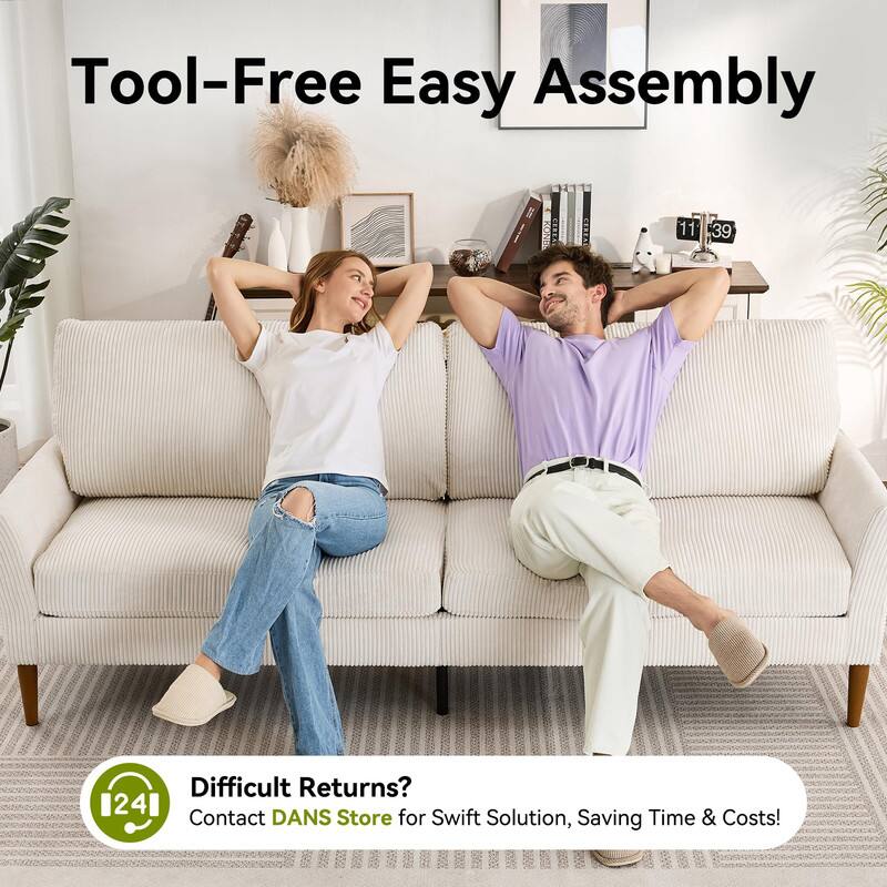 Tool-Free Easy Assembly

Difficult Returns?  
Contact DANS Store for Swift Solution, Saving Time & Costs!