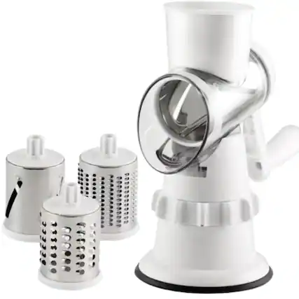 Front. Home Collection - 3-in-1 Rotary Vegetable Cutter Manual Grater Slicer Shredder.