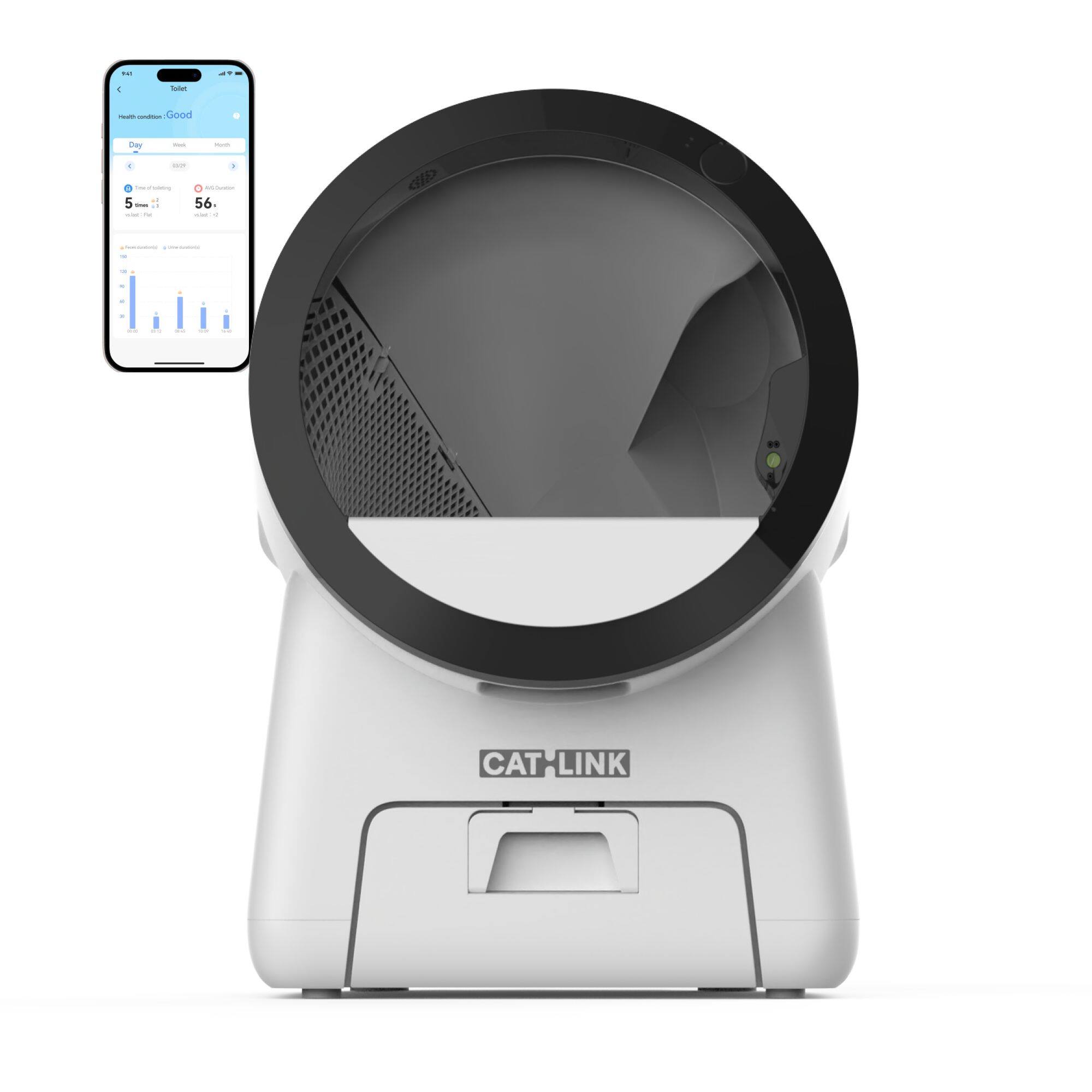CatLink - Scoop Robot Pro Smart Self-Cleaning Litter Box AI Health Monitor Odor Control Multi-Cat - White, Without Auto Refiller Set price history on PriceWatchPro