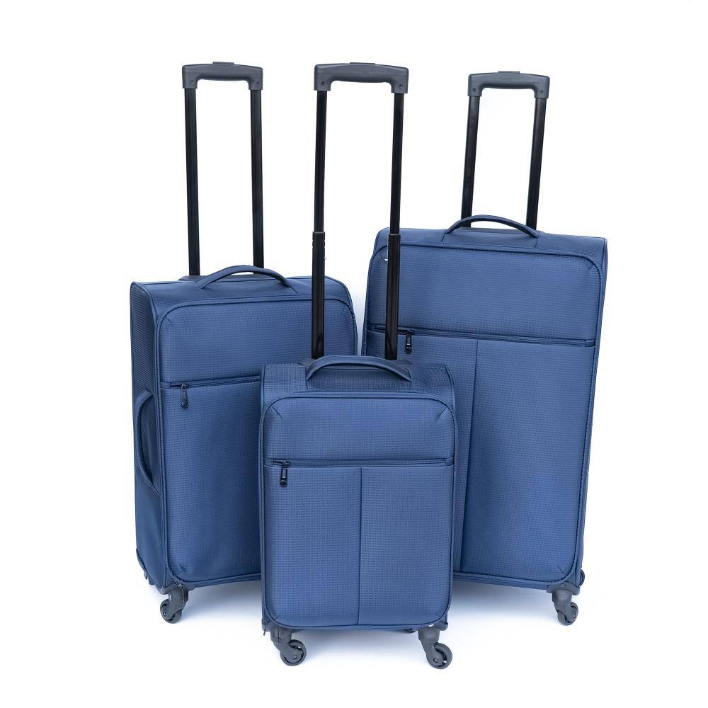 Angle. BreeBe - Oxford cloth suitcase (No password lock) - Blue.