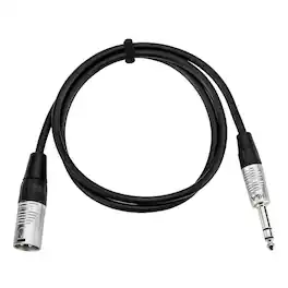 H&A - Platinum Pro TRS 1/4" Male to XLR Male Interconnect Cable with Rean by Neutrik Connectors 3'