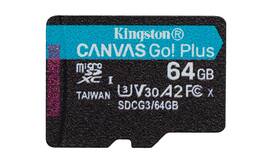 Kingston - 64GB microSDXC Canvas Go Plus Memory Card + Adapter (SDCG3/64GB)
