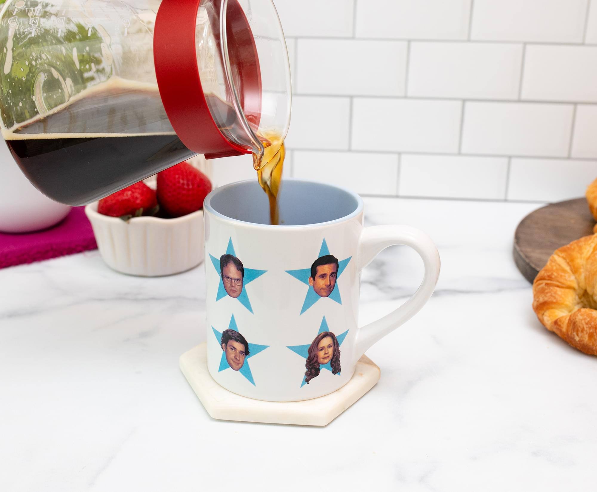 Alt View 4. Silver Buffalo - The Office Cast Stars Ceramic Mug | Holds 14 Ounces - White.