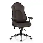 Front. Costway - Costway High Back Ex ecutive Office Chair Adjustable Reclining Task Chair Armrest - Brown.
