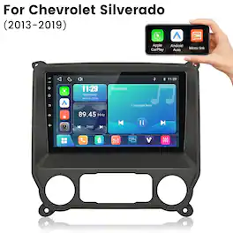 Junsun - Linux System carplay Android auto Mirror Link For Chevrolet Silverado 2013-2019 Car Stereo Radio GPS Navi WIFI BT RDS FM - Black
