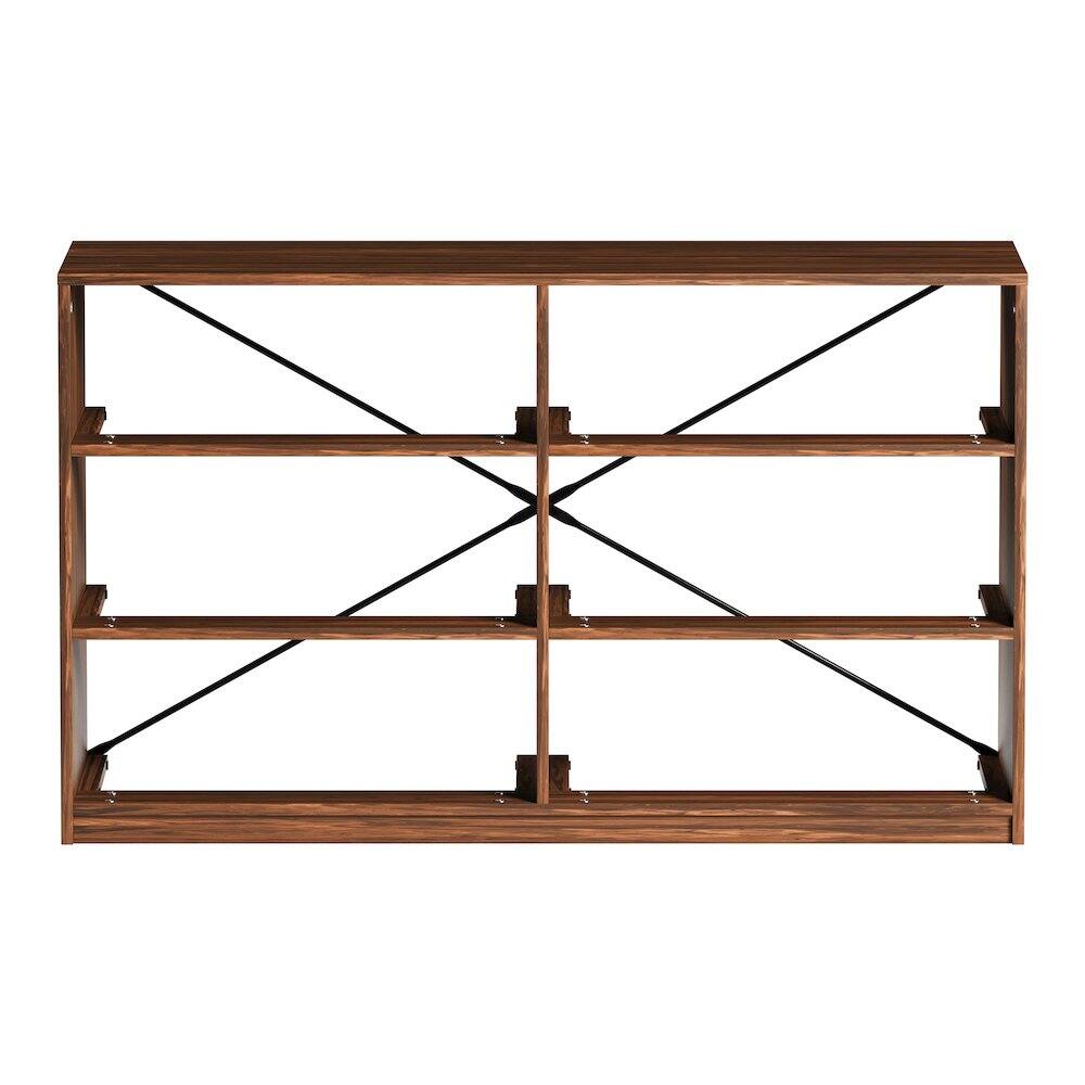 Alt View 8. Techni Home - 6-Drawer Dresser with Large Fabric Drawers, Walnut - Brown.