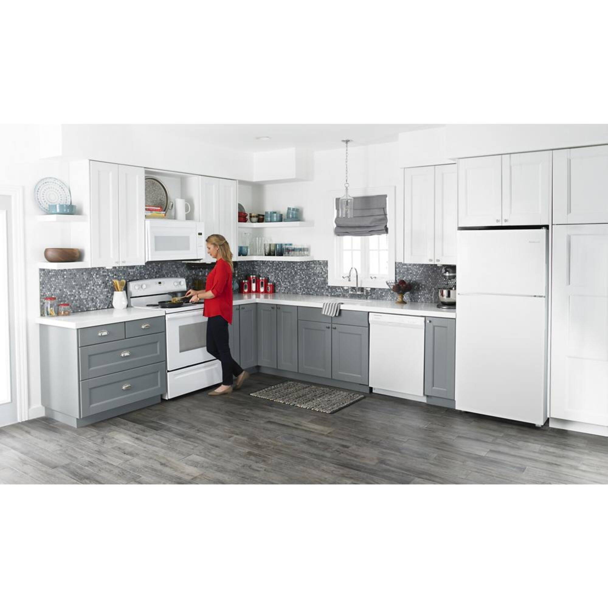Alt View 4. Amana - 4.8 Cu. Ft. Self-Cleaning Freestanding Electric Range - White.