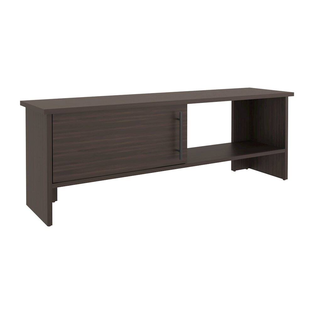 TuHome - Navia One-Door TV Stand Dark Walnut MDF - Brown