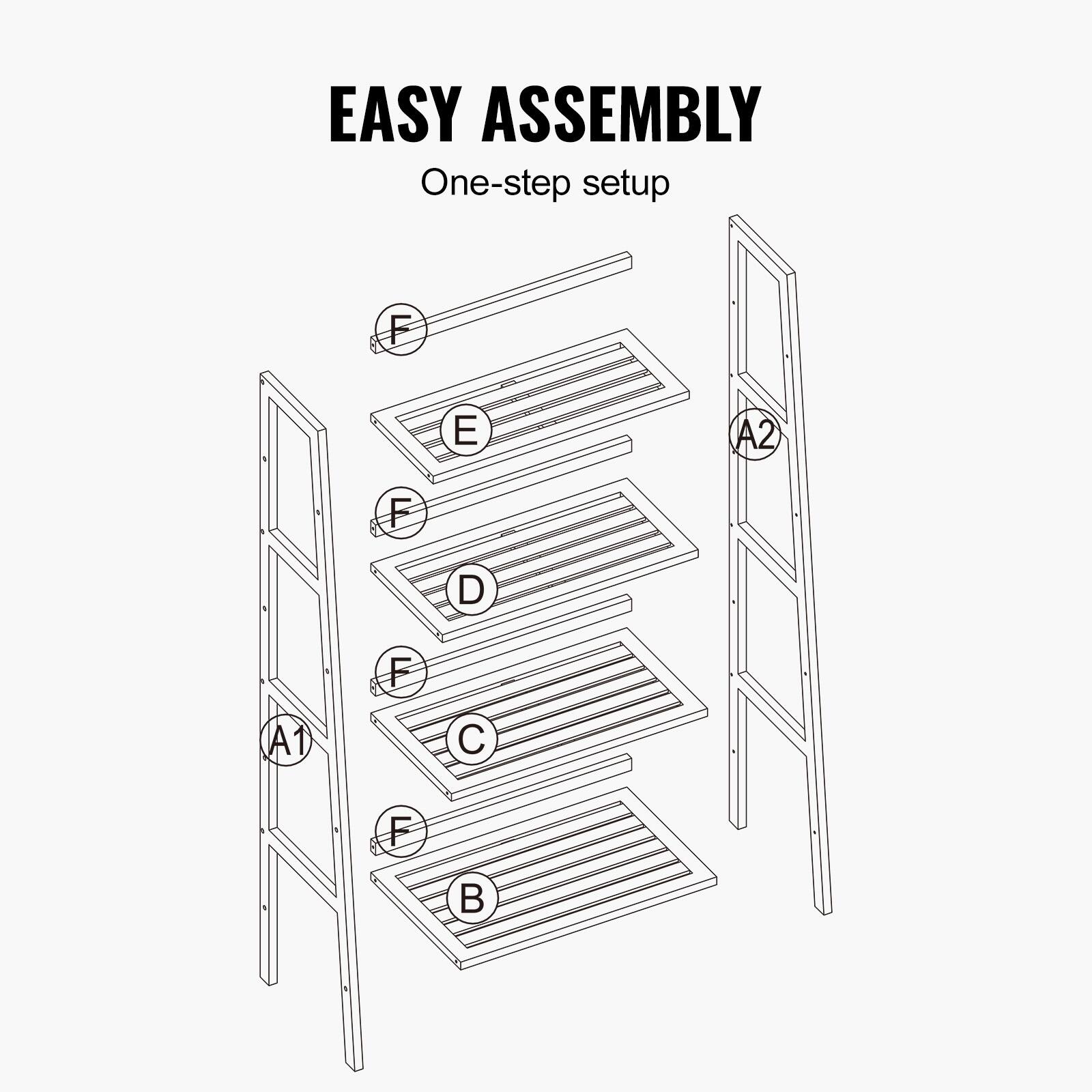 EASY ASSEMBLY  
One-step setup  

A1  
B  
C  
D  
E  
F  
A2  
F  
F  
F