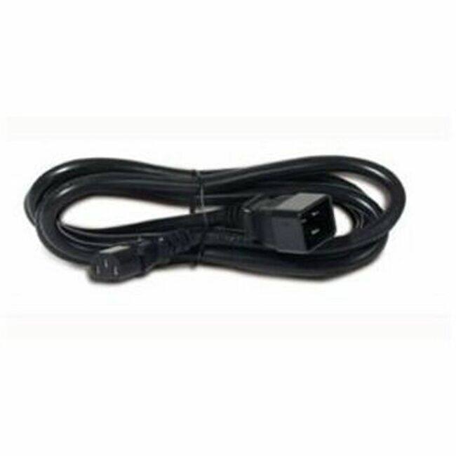 Front. APC - APC NetShelter Power Cord, IEC C13 to C20, 2.0m - 230 V AC - Black - 6.50 ft Cord Length - IEC 60320 C20 - 1 Each - Black.