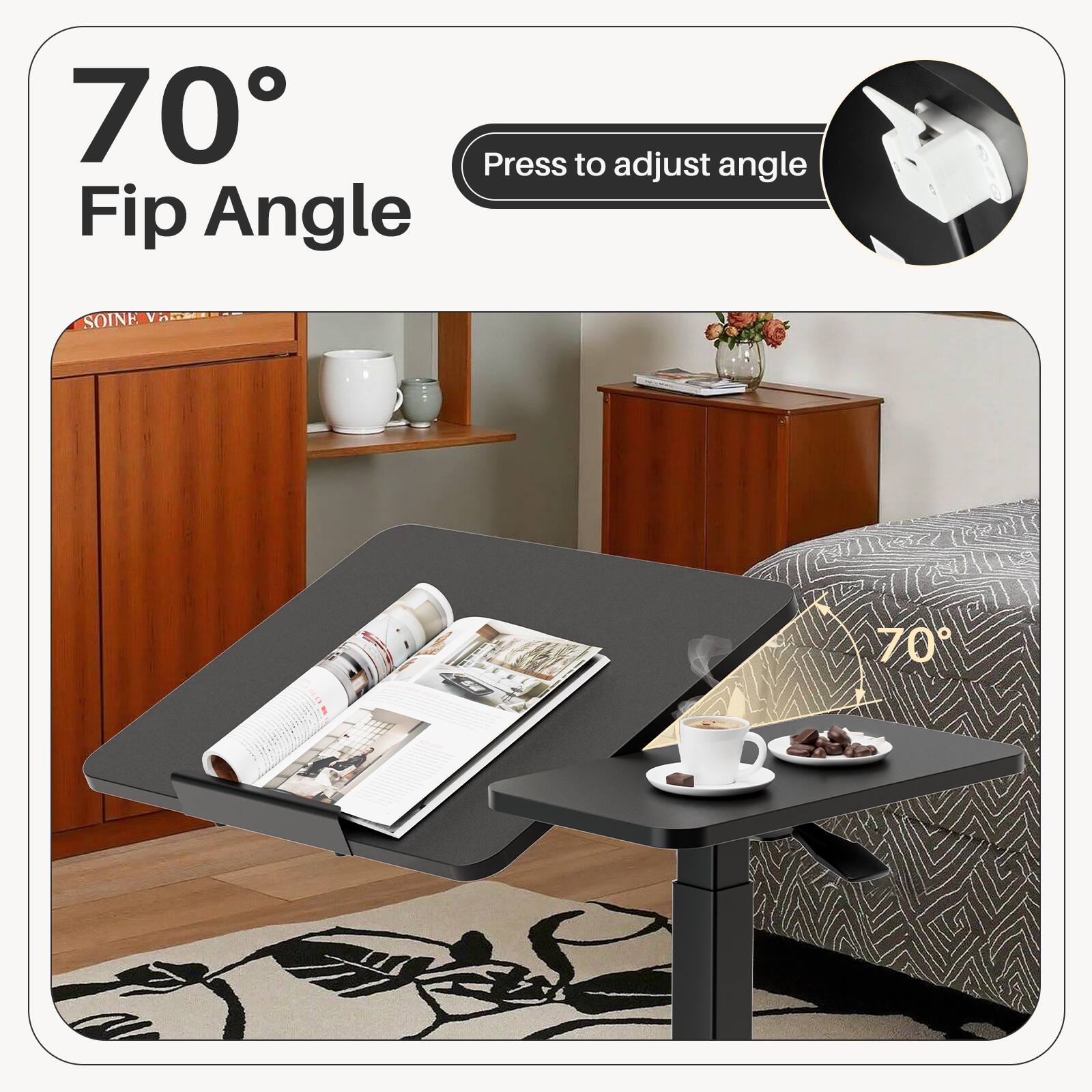 70° Fip Angle

Press to adjust angle