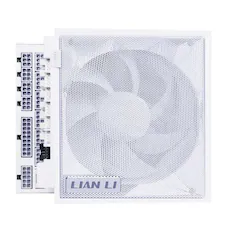 Front. Lian Li - Edge Gold Series 1000W Full Modular Power Supply (Fan Hub Included)-ATX 3.0, 3.1-PCIE 5.1-L-Shape Design, EG1000G.WH - White.