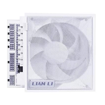 Front. Lian Li - Edge Gold Series 1000W Full Modular Power Supply (Fan Hub Included)-ATX 3.0, 3.1-PCIE 5.1-L-Shape Design, EG1000G.WH - White.