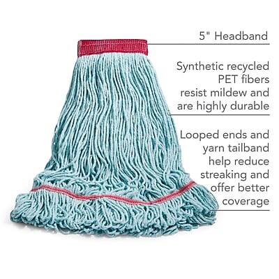 5" Headband

- Synthetic recycled PET fibers resist mildew and are highly durable
- Looped ends and yarn tailband help reduce streaking and offer better coverage
