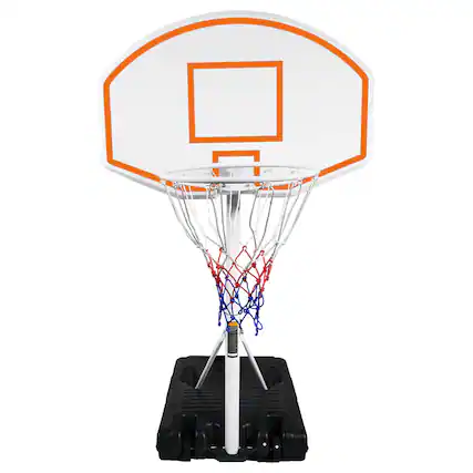 Front. APRILSOUL - Poolside Basketball Hoop 35ft 36 Backboard Orange Indoor Outdoor - Orange.