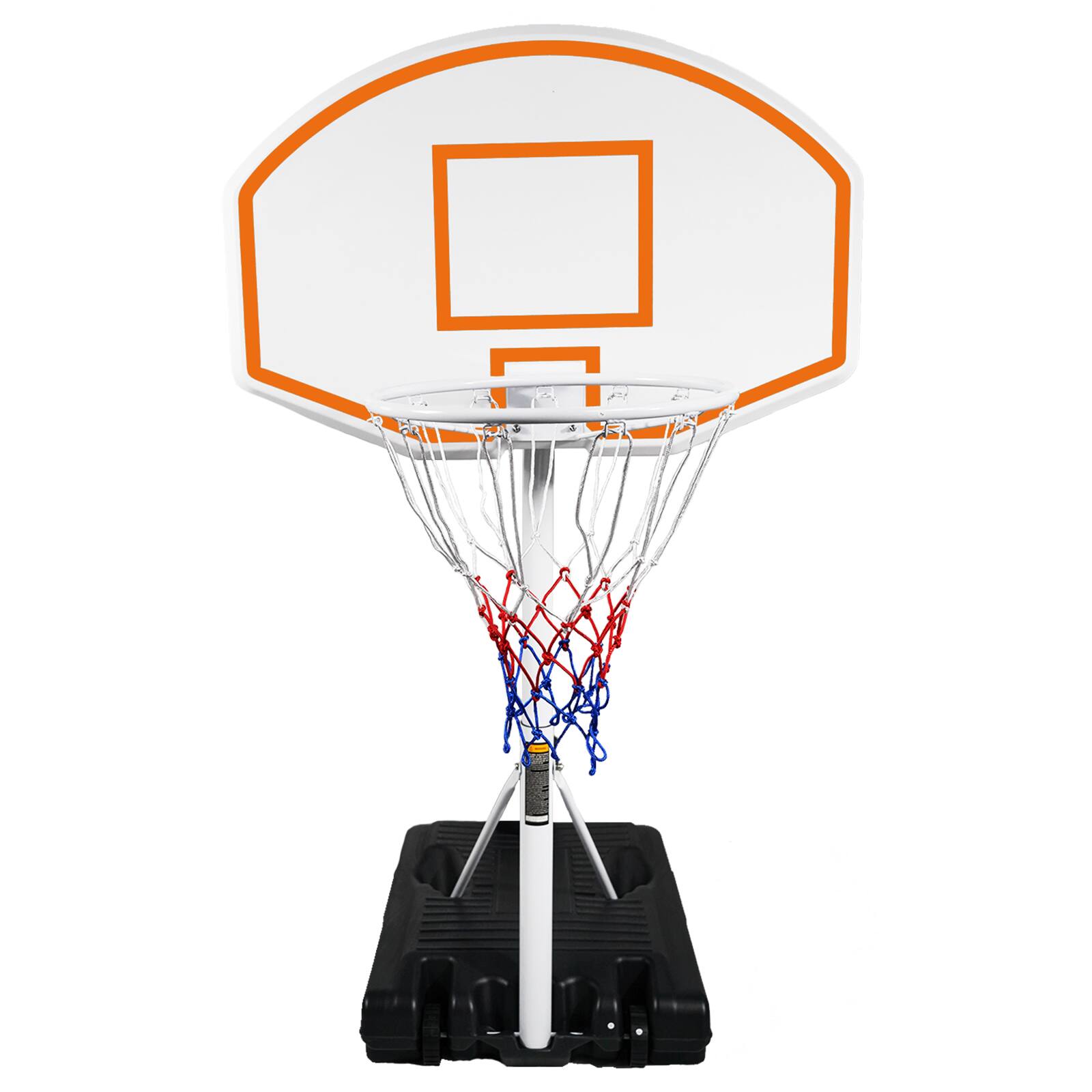 Front. APRILSOUL - Poolside Basketball Hoop 35ft 36 Backboard Orange Indoor Outdoor - Orange.