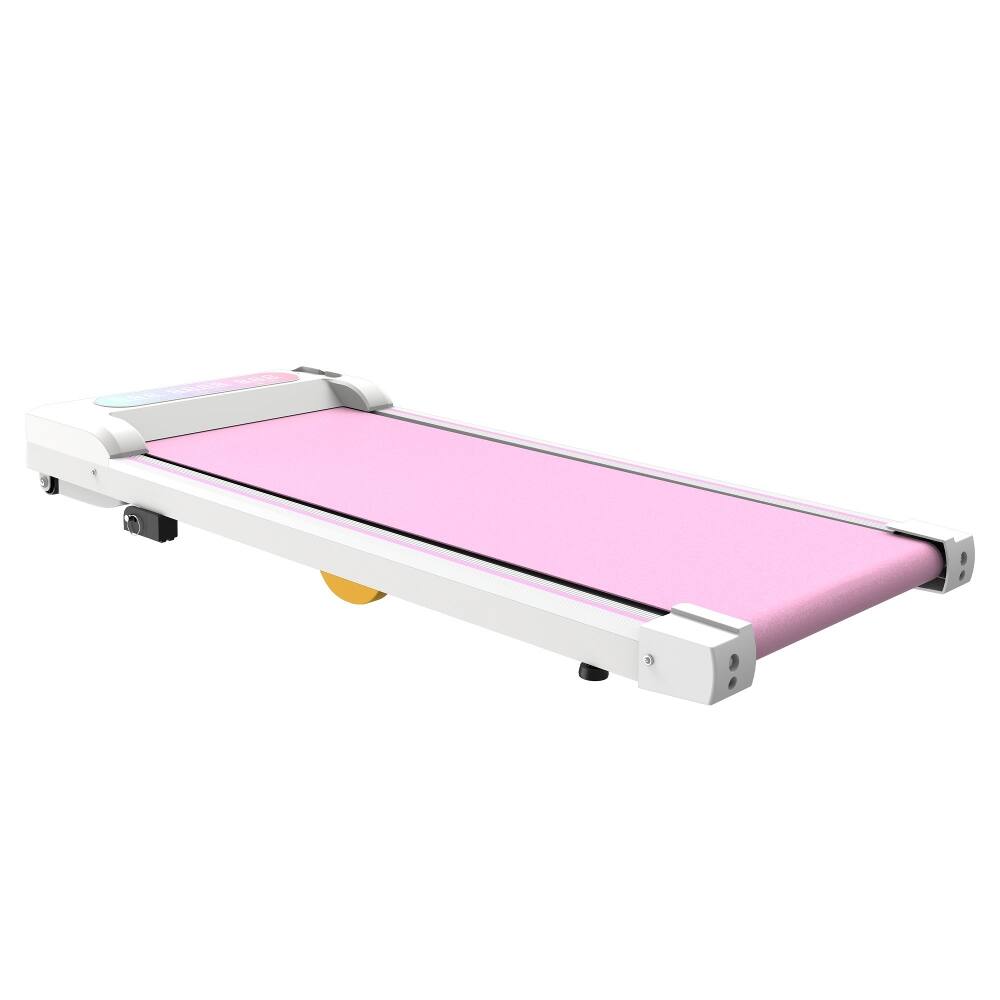 Alt View 10. Loheer - Loheer Pink Under Desk Treadmill with Incline Portable Walking Pad Handle Remote Home Office Jogging Machine - Pink.