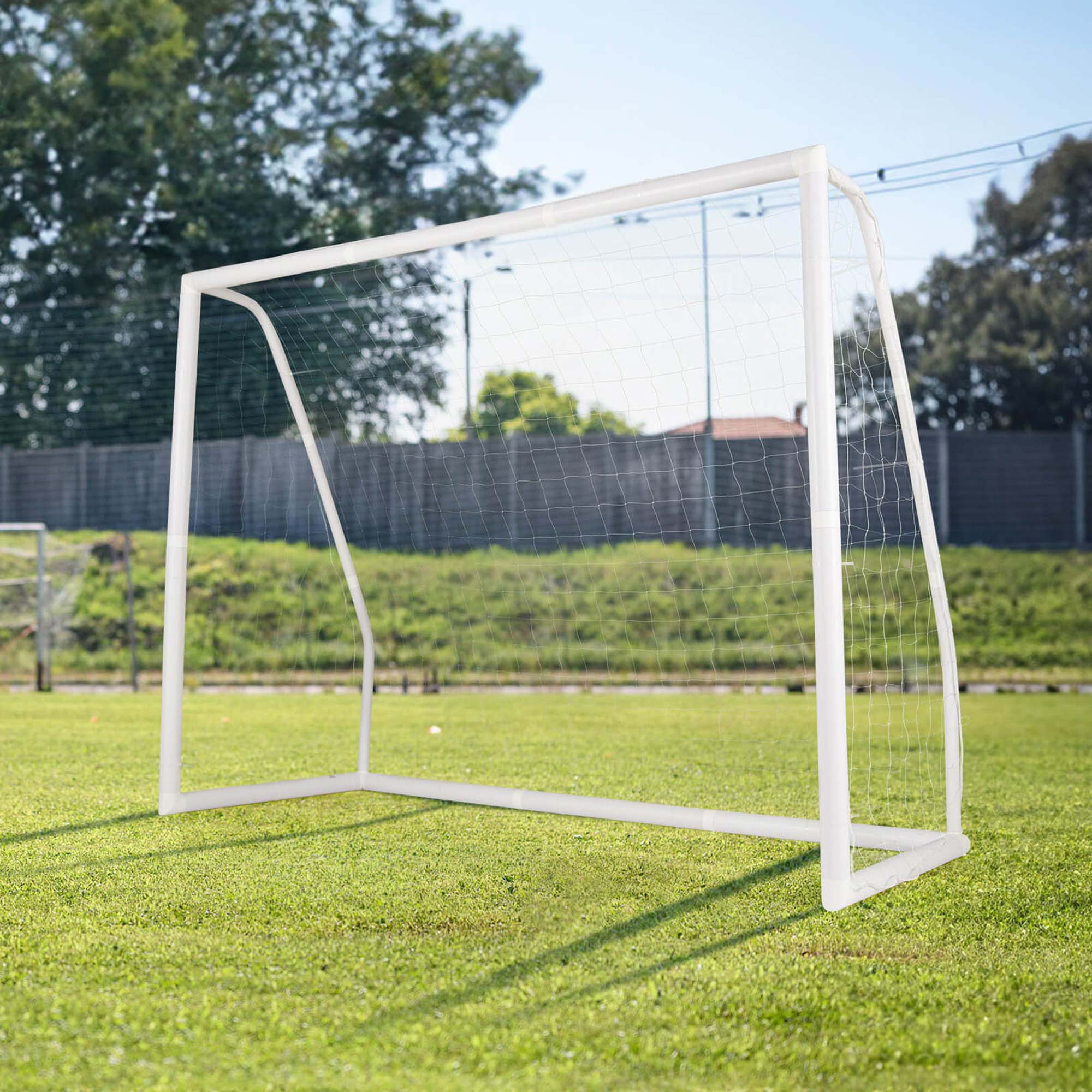 Alt View 3. Costway - Costway All Weather Soccer Goal Football Training Equipment with Anti-tearing Net - White.