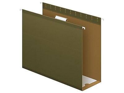 Alt View 2. Pendaflex - Reinforced Hanging File Folders, 5-Tab, 4" Expansion, Letter Size, Standard Green, 25/Box (PFX 04152x4) - Green.