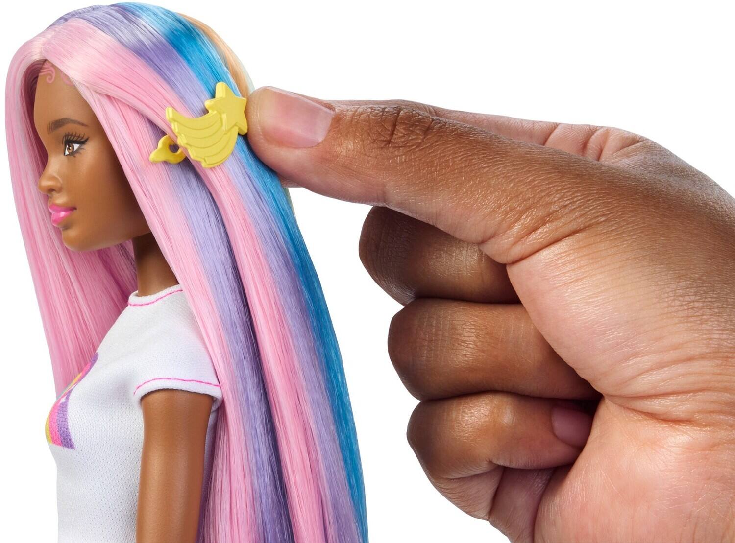 Alt View 3. Mattel - Barbie Rainbow Sparkle Hair Fashion Doll with Extra-Long Hair   - COLLECTIBLES - Multicolor.