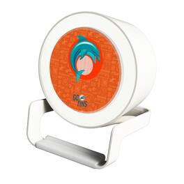 Keyscaper - Miami Dolphins Night Light Charger with Bluetooth Speaker - White
