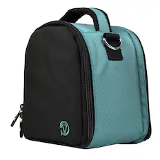 Front. Kitcheniva - Small DSLR Camera Shoulder Bag Case For Canon EOS Rebel Sky Blue - Sky Blue.