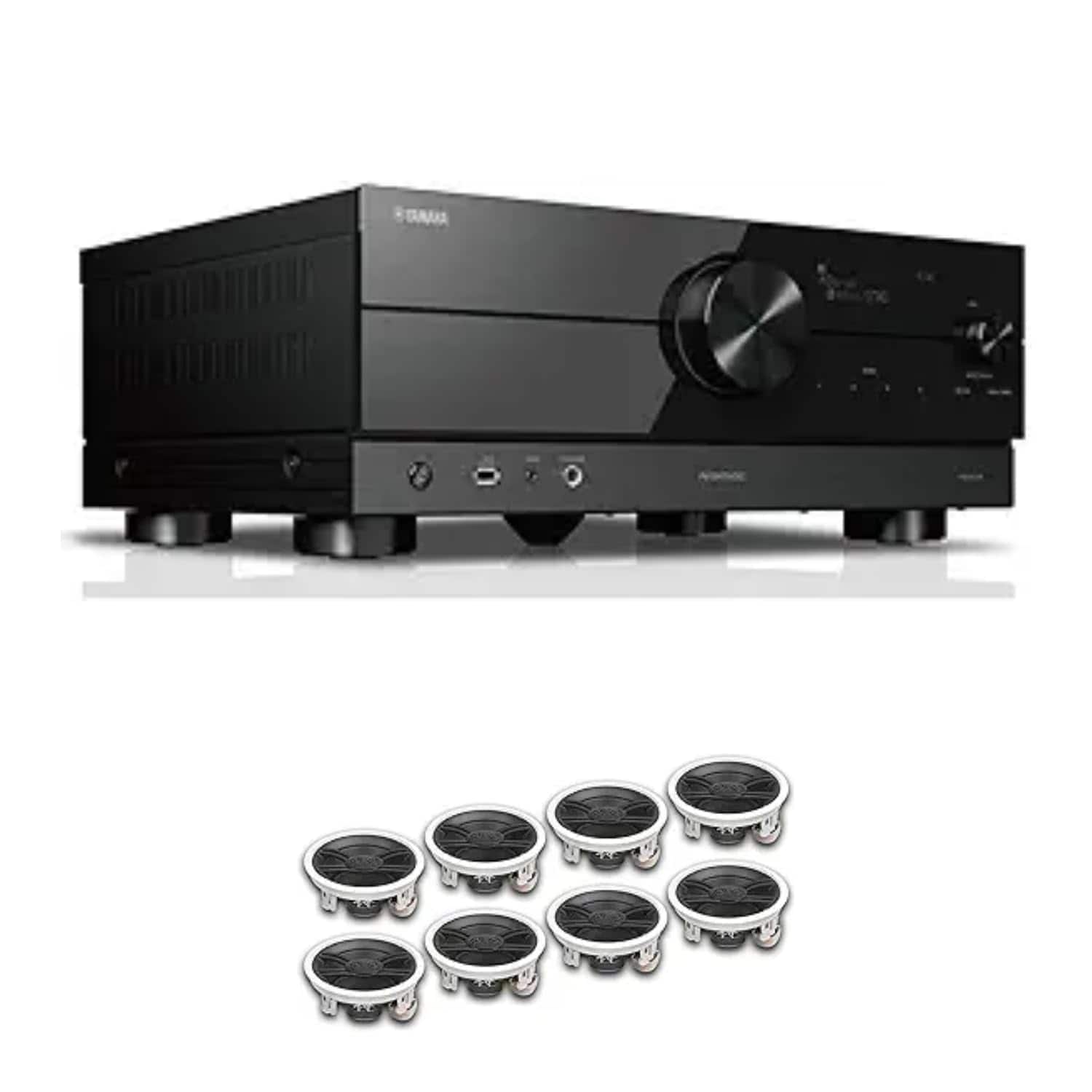 Yamaha - RX-A2A 7.2-Channel 8K AV Receiver Speaker Bundle - Black