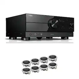 Yamaha - RX-A2A 7.2-Channel 8K AV Receiver Speaker Bundle - Black