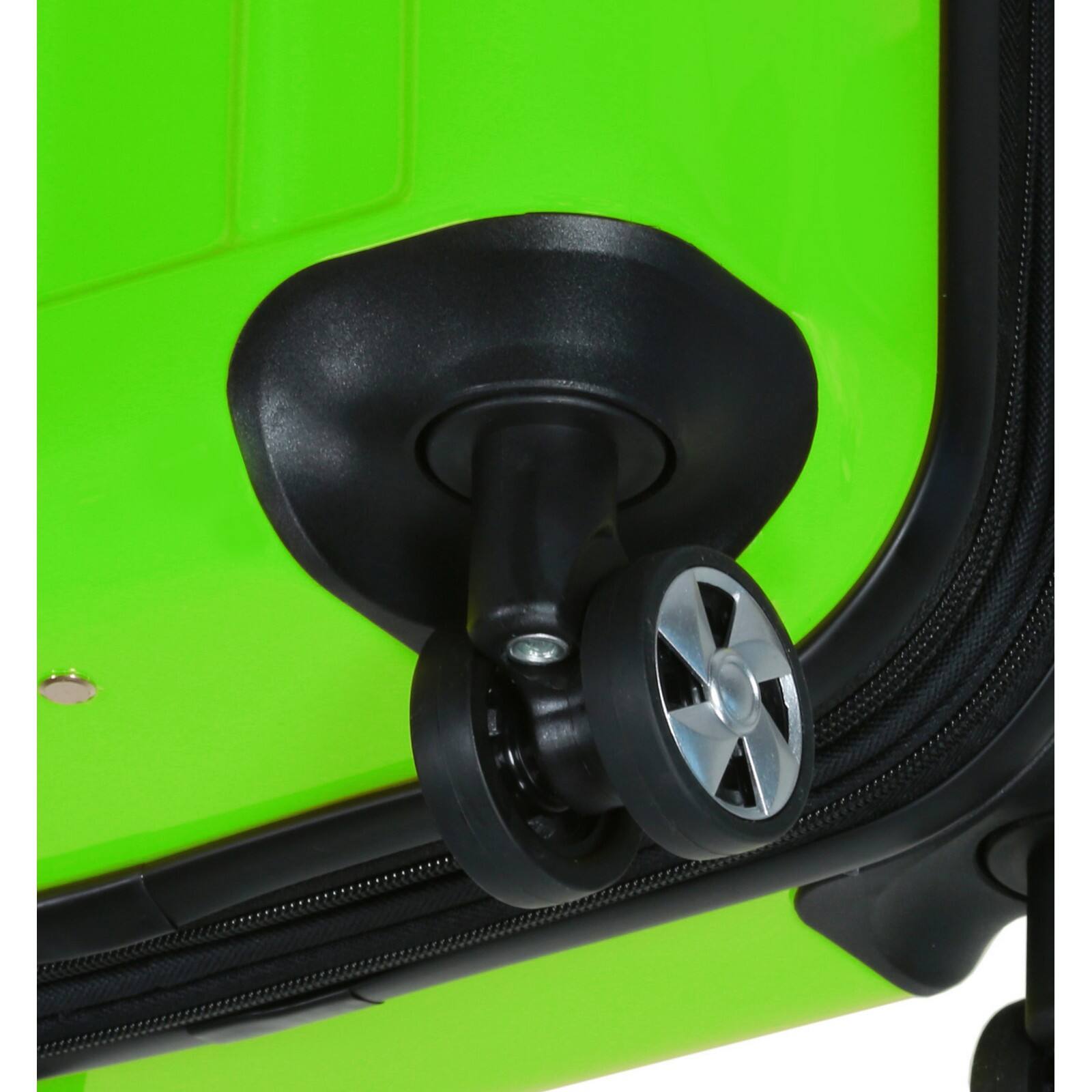 Alt View 4. World Traveler - Contour 20-Inch Carry-On Lightweight Polycarbonate Hardside Expandable Spinner Luggage with TSA Lock - Apple Green.