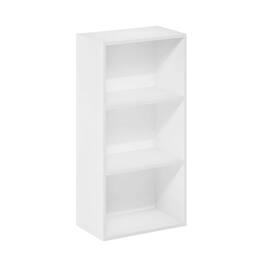 FurniFact - 3-Tier Open Shelf Bookcase with Modern Wooden Design - White