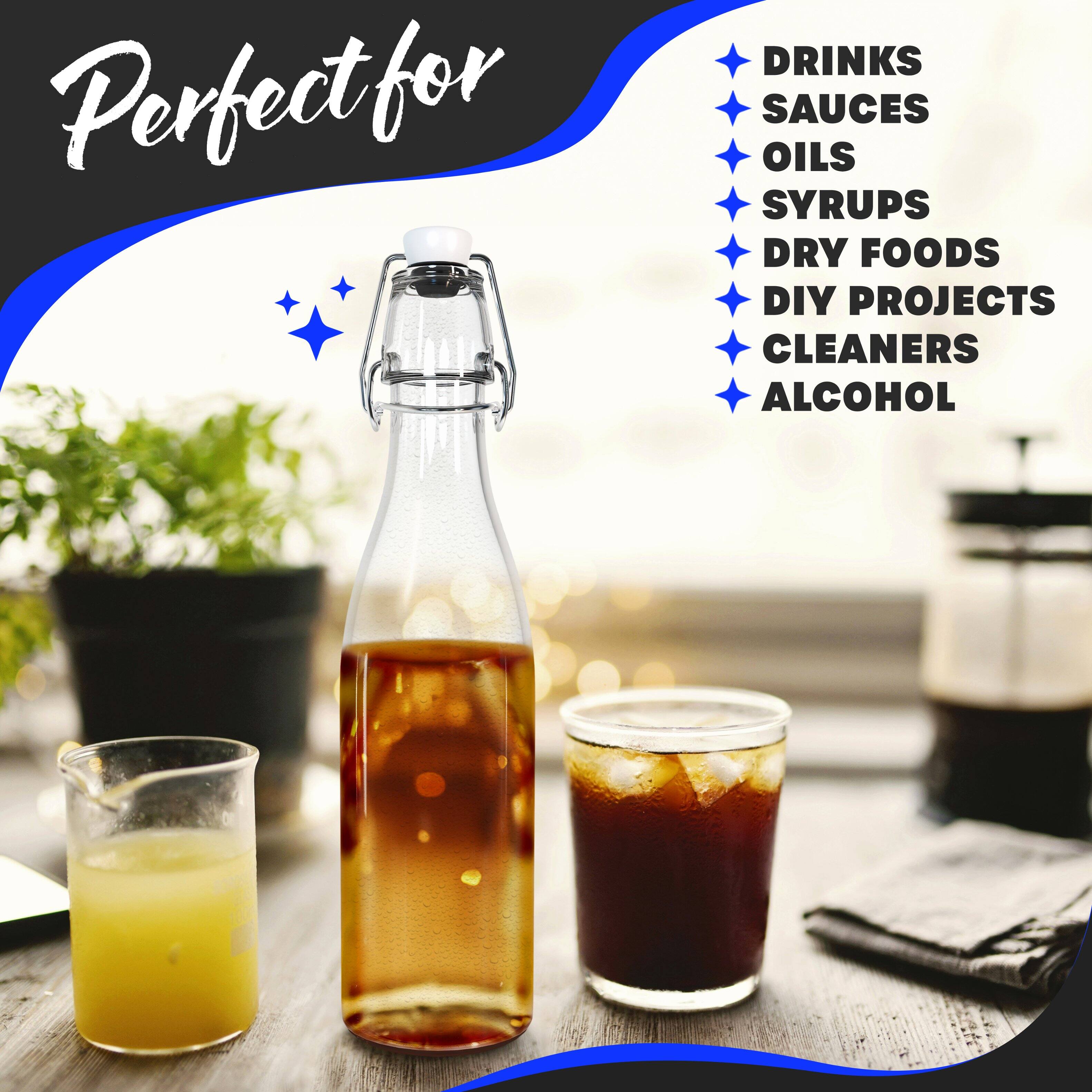 Perfect for  
- DRINKS  
- SAUCES  
- OILS  
- SYRUPS  
- DRY FOODS  
- DIY PROJECTS  
- CLEANERS  
- ALCOHOL