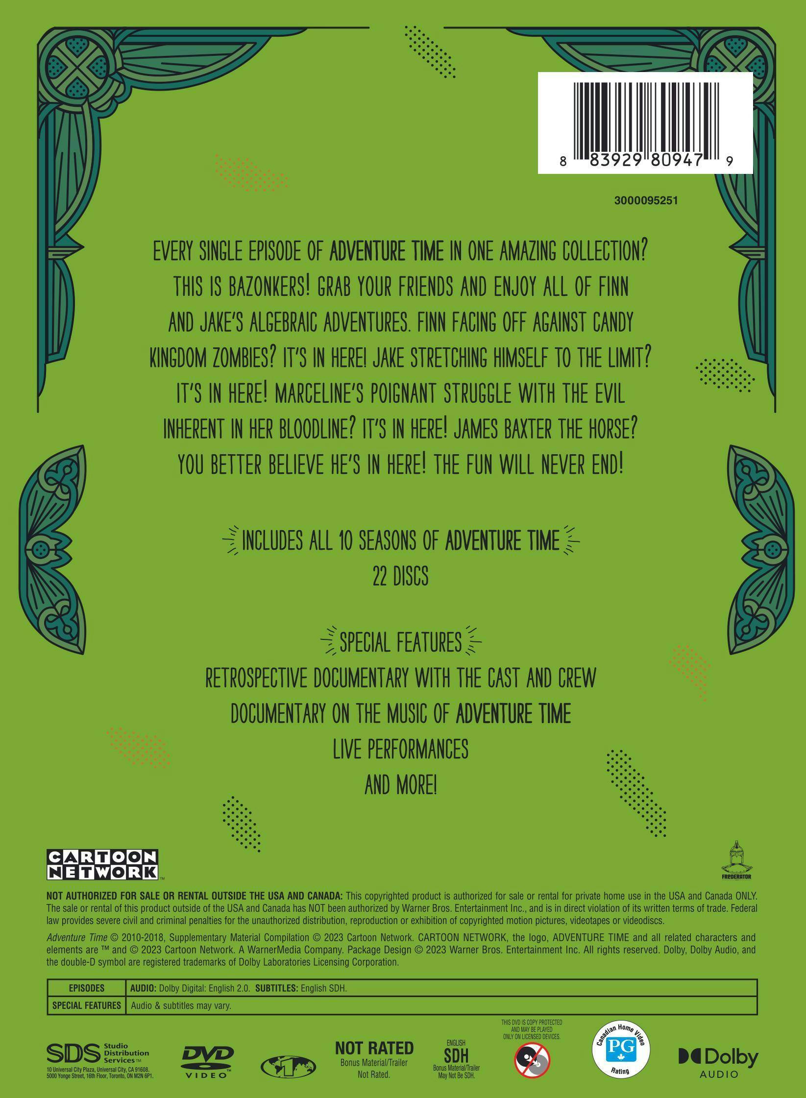 Back. Adventure Time: The Complete Series (Box Set) [DVD].