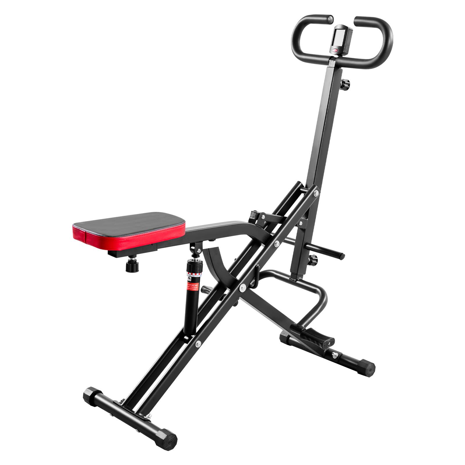 Alt View 5. VEVOR - Squat Machine, Deep Squat Rowing Machine for Home, Easy Setup & Foldable Exercise Equipment, Glute Trainer Machine - Red + Black.