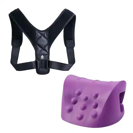 Front. Pursonic - Pursonic Ultimate Posture and Neck Relief Bundle – Adjustable Posture Corrector & Neck and Shoulder Relaxer - Multicolor.