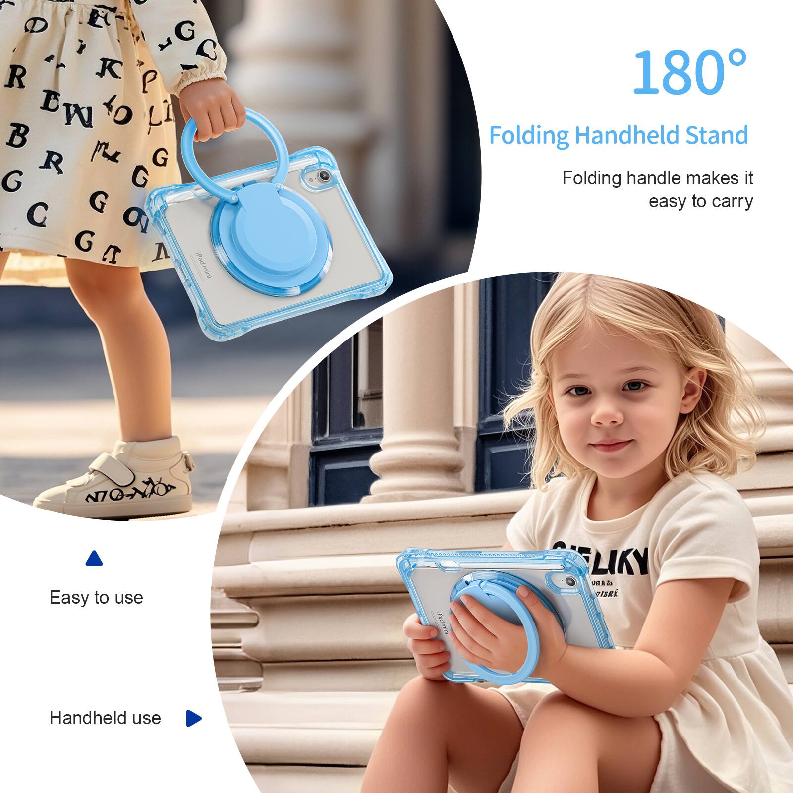 L D E G 1 C R K P B to LI I W R G G G C G a : G T  
Pad PUPA 180 Folding Handheld Stand  
Folding handle makes it easy to carry  
NIOO Easy to use  
LIKY a de PISRI Handheld use