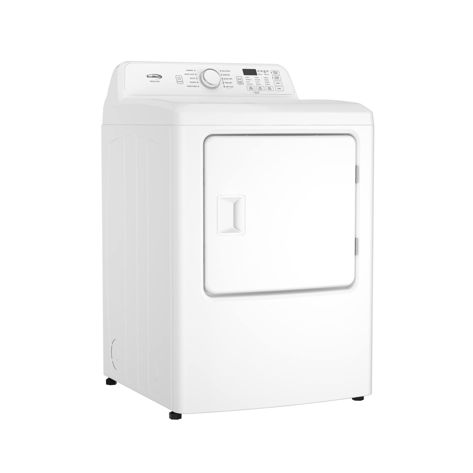 Alt View 2. Koolmore - 27 In. 7.0 Cu. Ft. Electric Dryer with Moisture Sensor, 10 Dry Cycles, Wrinkle Guard, Interior Light, 3-Way Venting - White.