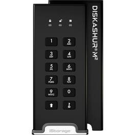 iStorage - diskAshur M² 2TB External USB 3.2 Gen 1 Portable Secure SSD with Hardware Encryption - Black