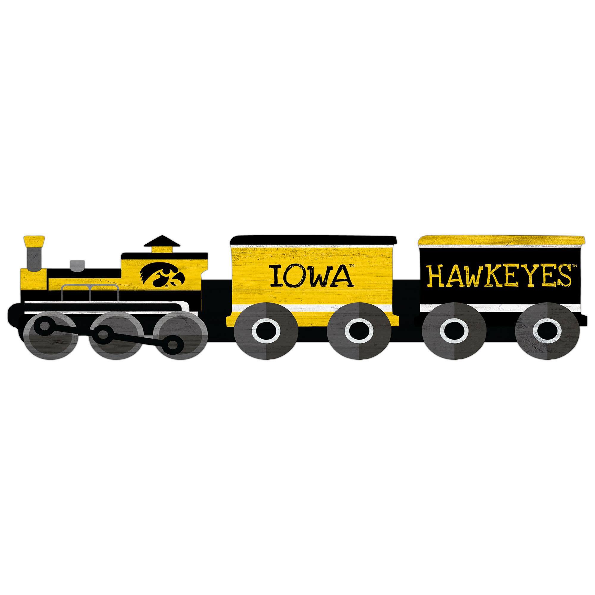 Iowa Hawkeyes 6'' x 24'' Train Cutout Sign