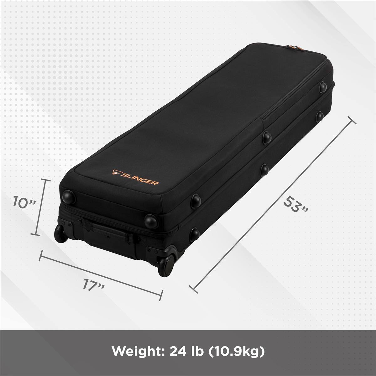 10" x 53" x 17" Weight: 24 lb (10.9kg)