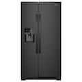 Whirlpool - 33 in. Wide 21 cu. ft. Side-by-Side Refrigerator with LED Interior Lighting - Black