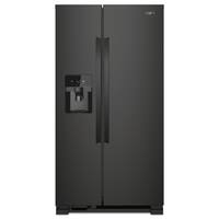 Whirlpool - 36-inch Wide Side-by-Side Refrigerator - 25 cu. ft. - Black - Front_Zoom