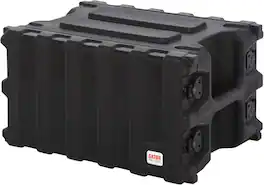 Gator - 6U Shallow Rotationally Molded Rack Case with 13-Inch Depth and Dual Threaded Rails