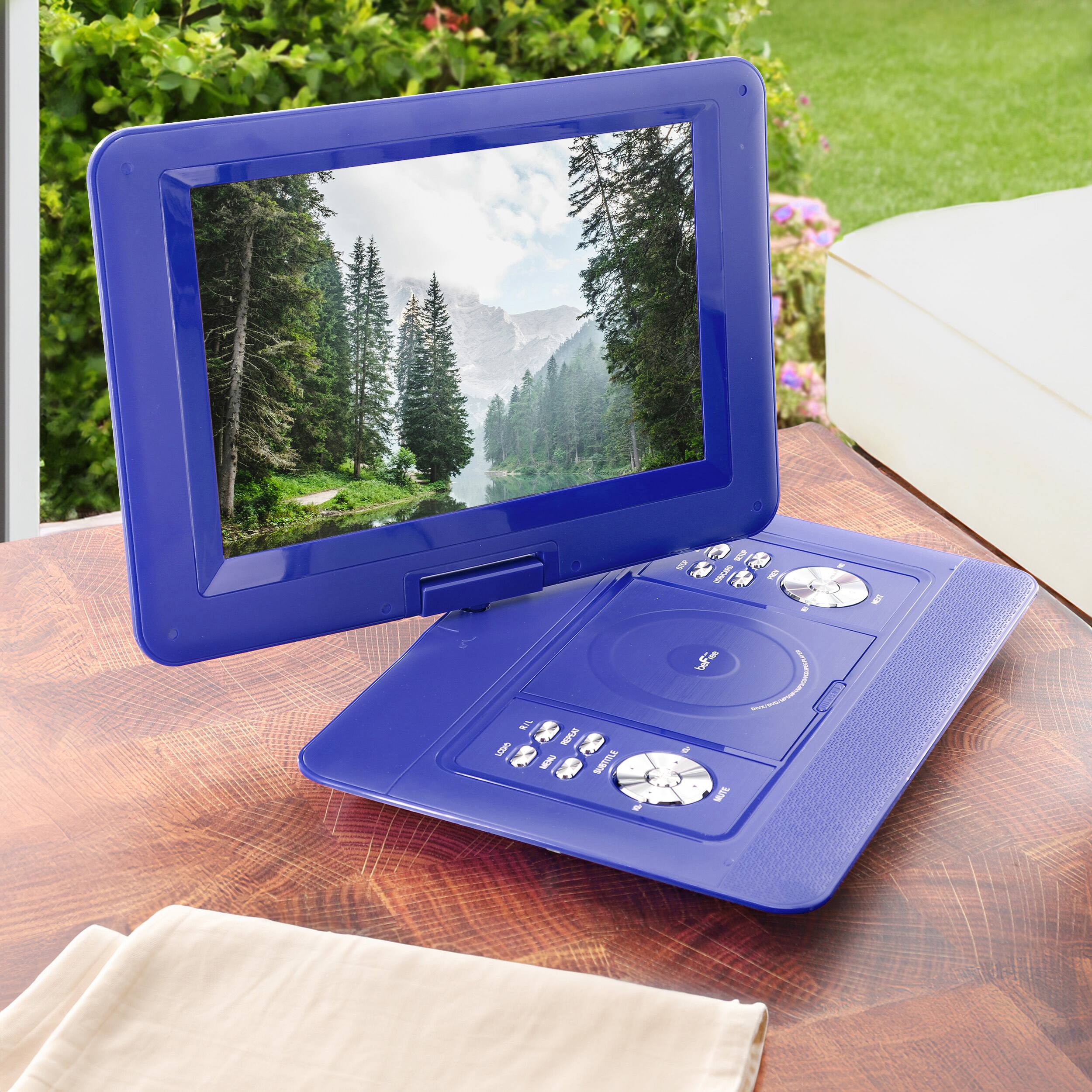 Alt View 4. beFree Sound - beFree Sound 14.1 Inch Portable DVD Player with Swivel TFT-LCD Screed USB,Sn anD,AV Inputs- Blue - Blue.