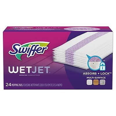 Swiffer WETJET™  
ABSORB + LOCK™ MULTI-SURFACE  
24 MOPPING PADS COUSSINS NETTOYANTS 28.8 X 1.8 CM (11.3 X 0.7 IN)