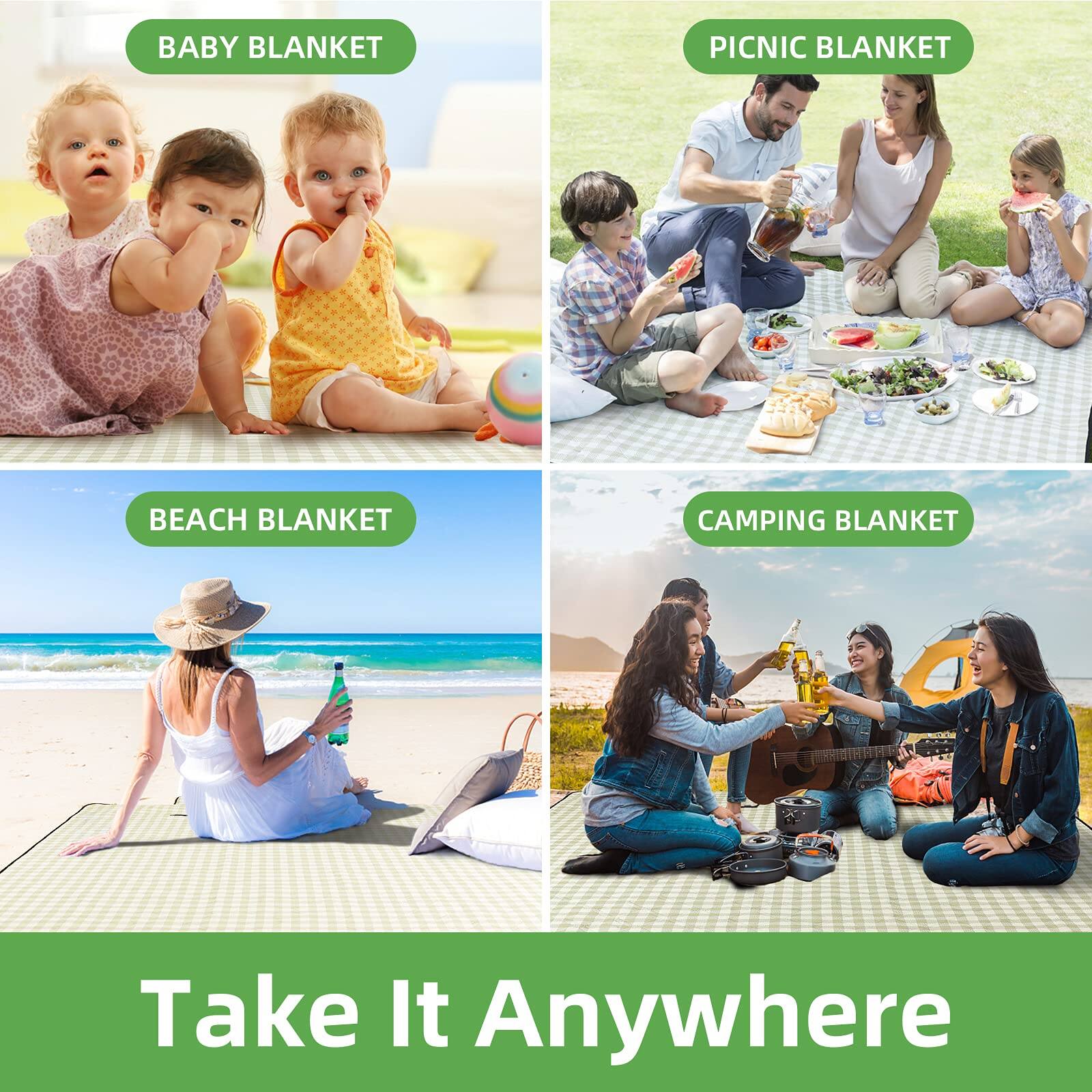 BABY BLANKET  
PICNIC BLANKET  
BEACH BLANKET  
CAMPING BLANKET  

Take It Anywhere