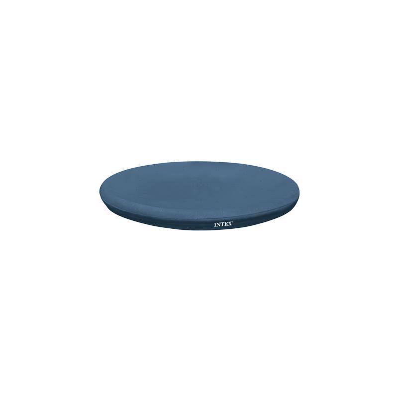 Angle. Intex - Intex 10 Foot Easy Set Round Above Ground Swimming Pool Debris Vinyl Cover, Blue.