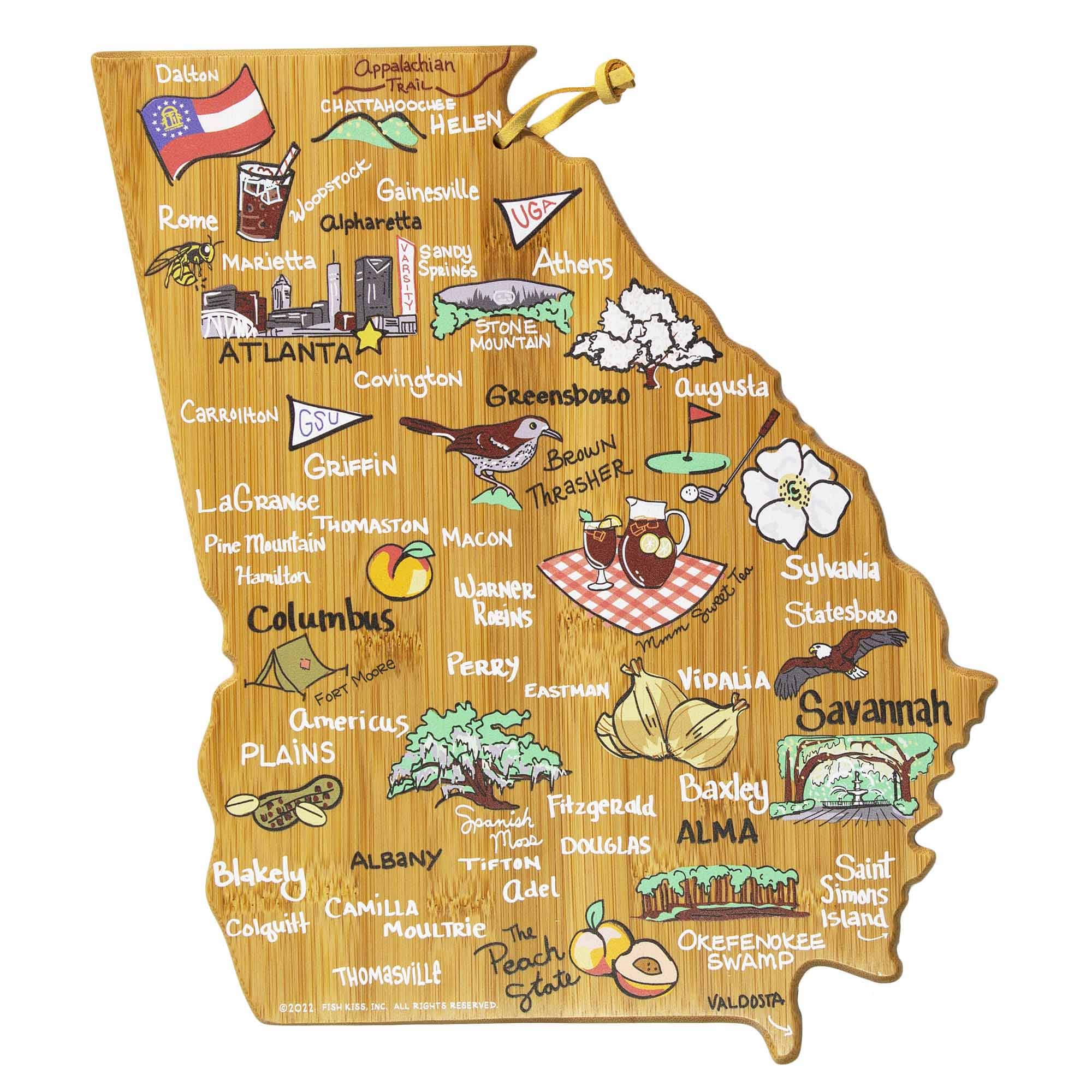Totally Bamboo - Georgia Cutting Board with Artwork by Fish Kiss price history on PriceWatchPro