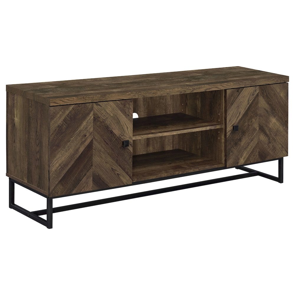 Coaster Co. of America - Myles 2-door Engineered Wood 60" TV Stand Rustic Oak - Brown